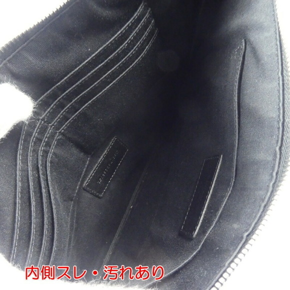 SAINT LAURENT Clutch Bag Grain Textured Leather Black - Picture 13 of 15